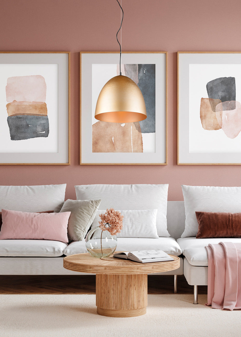 Trio Tilda Pendant Ceiling Lamp Matt Bronze Aluminum R30661908