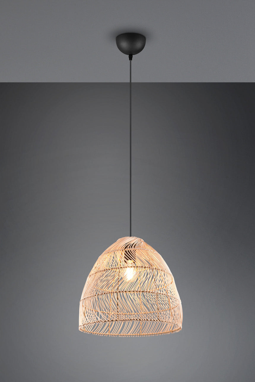 Trio Rike Hanging Ceiling Lamp Rattan Mesh Natural Finish R31131036