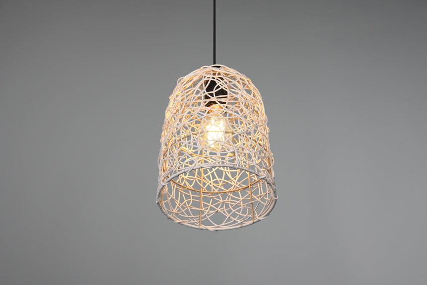 Trio Lovis Hanging Ceiling Lamp Rattan Mesh Natural Finish R31141036