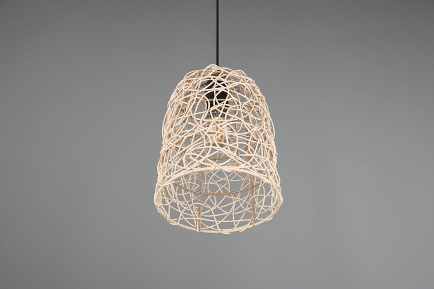 Trio Lovis Hanging Ceiling Lamp Rattan Mesh Natural Finish R31141036