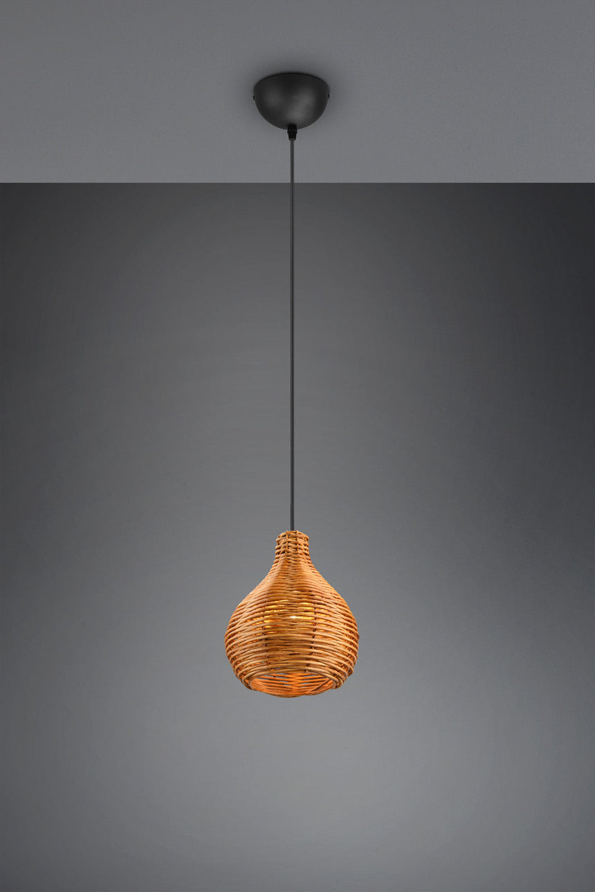 Trio Sprout Rattan Mesh Pendant Light, Natural Finish R31291036