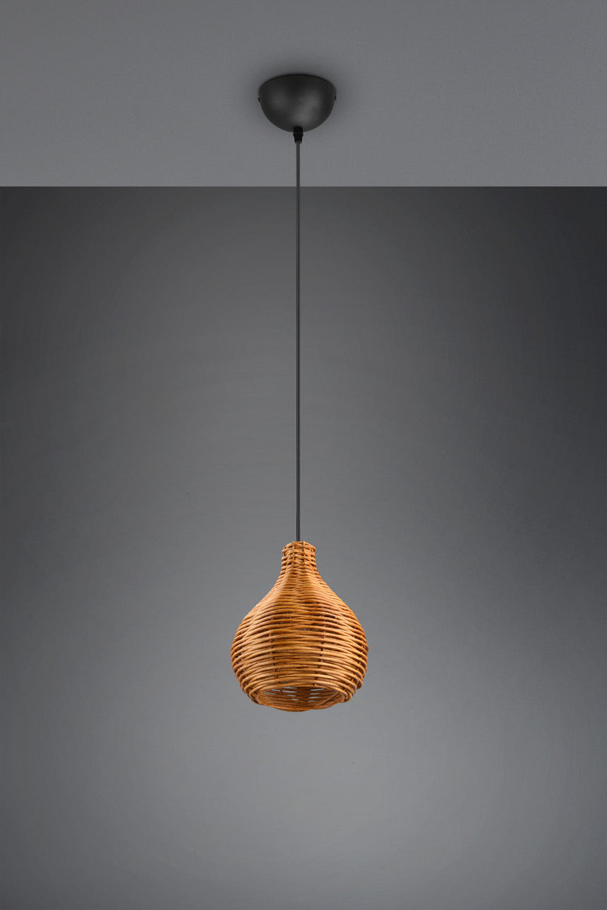 Trio Sprout Rattan Mesh Pendant Light, Natural Finish R31291036