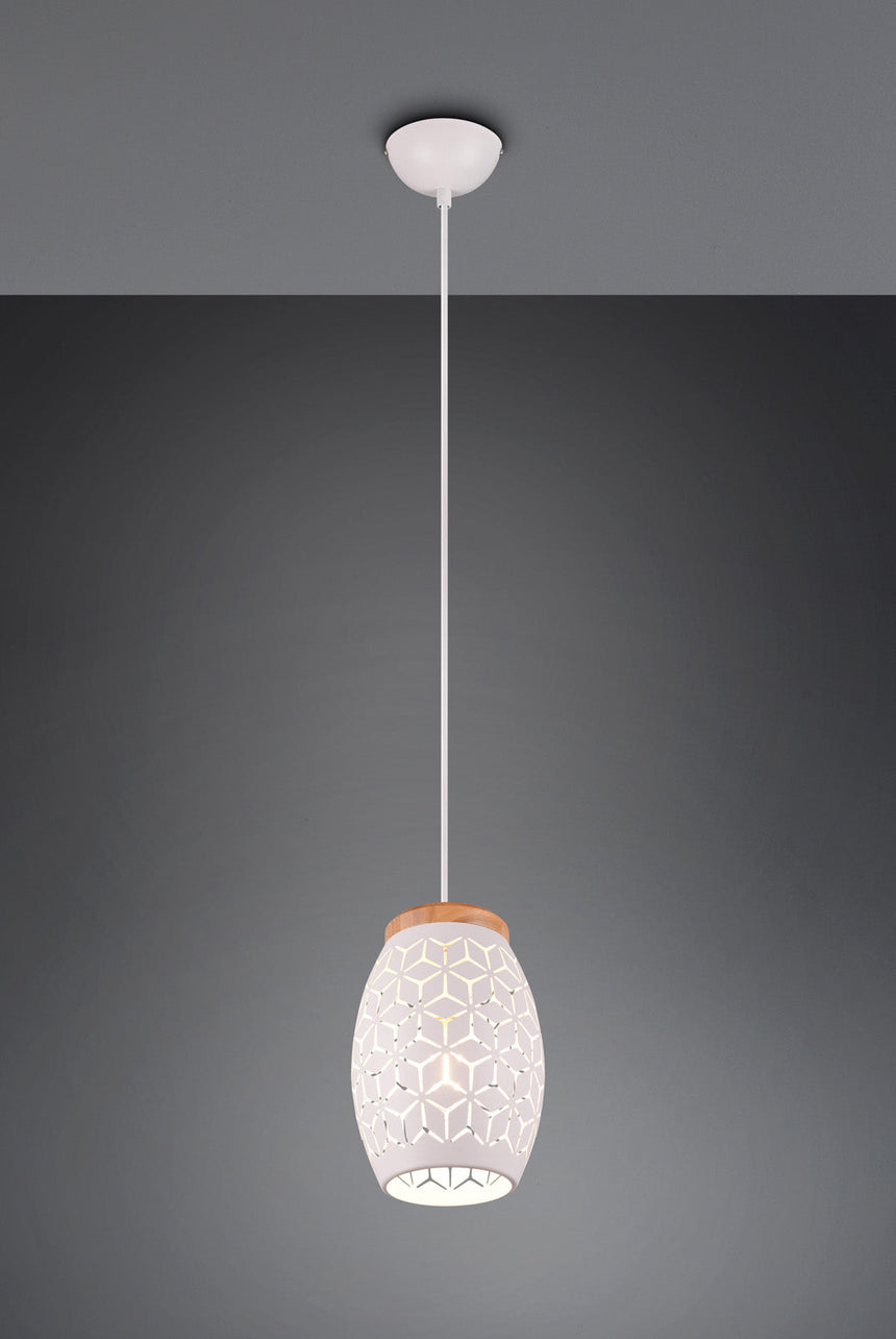 Trio Bidar Pendant Ceiling Lamp Metal Mat White R31571031