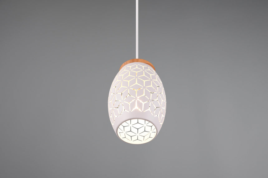 Trio Bidar Pendant Ceiling Lamp Metal Mat White R31571031