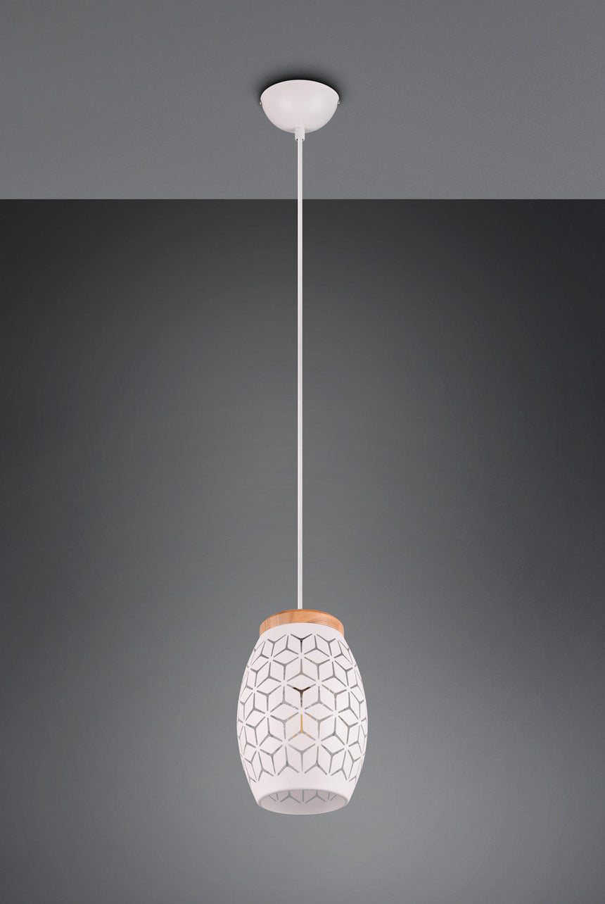 Trio Bidar Pendant Ceiling Lamp Metal Mat White R31571031
