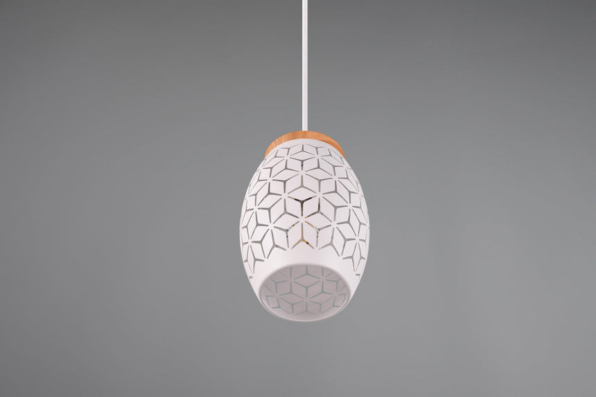 Trio Bidar Pendant Ceiling Lamp Metal Mat White R31571031