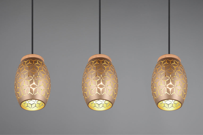 Trio Bidar Coffee Metal Pendant Ceiling Lamp R31573065