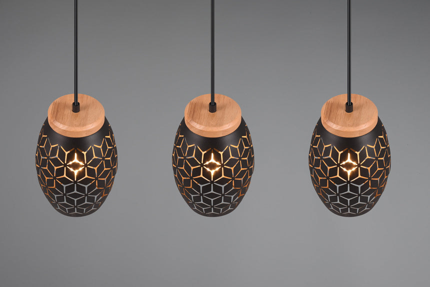 Trio Bidar Lámpara de techo colgante metal dorado R31573080