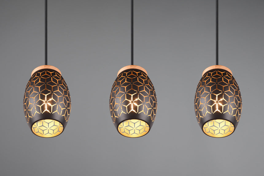 Trio Bidar Lámpara de techo colgante metal dorado R31573080