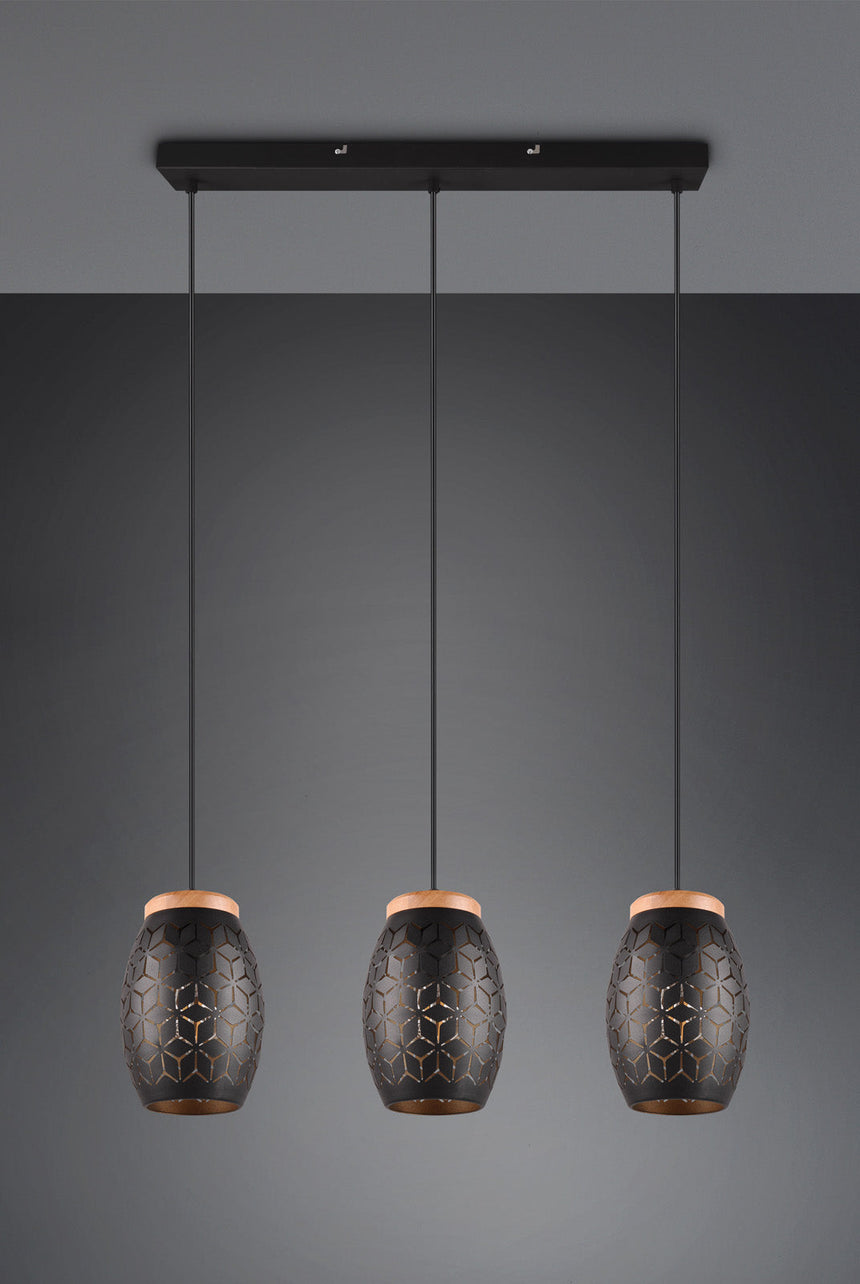 Trio Bidar Lámpara de techo colgante metal dorado R31573080