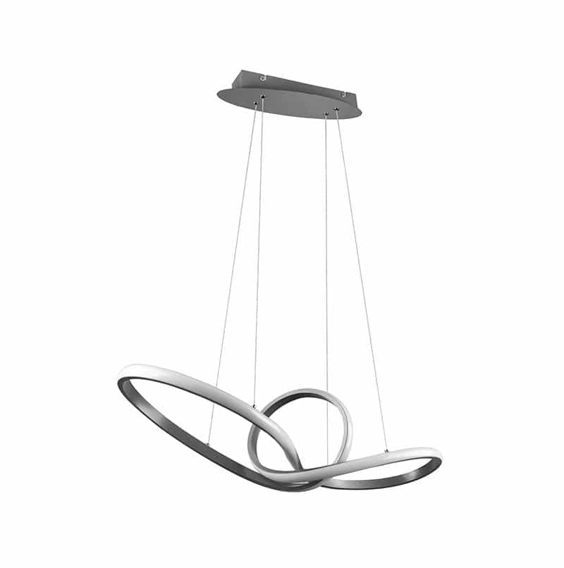 Trio Sansa Lámpara colgante LED de metal níquel mate R32751107