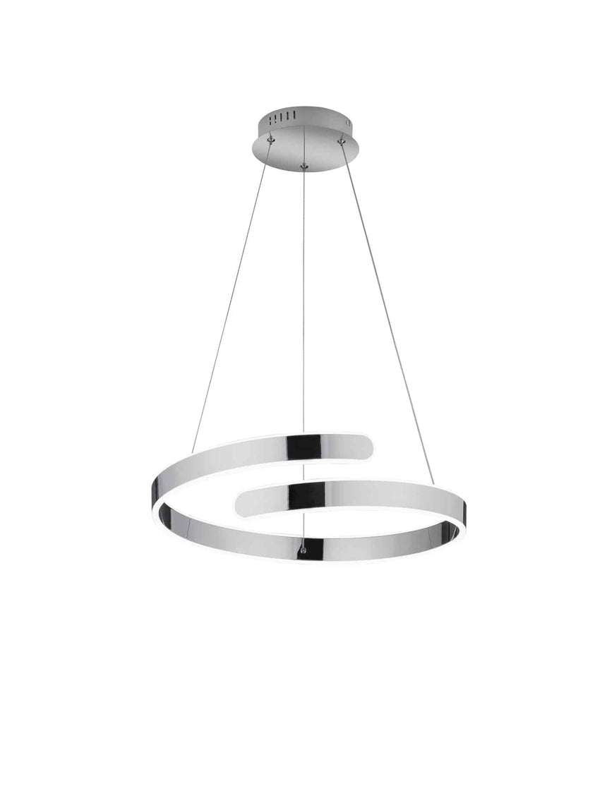 Trio Parma Chrome Metal LED Pendant Lamp R37071106