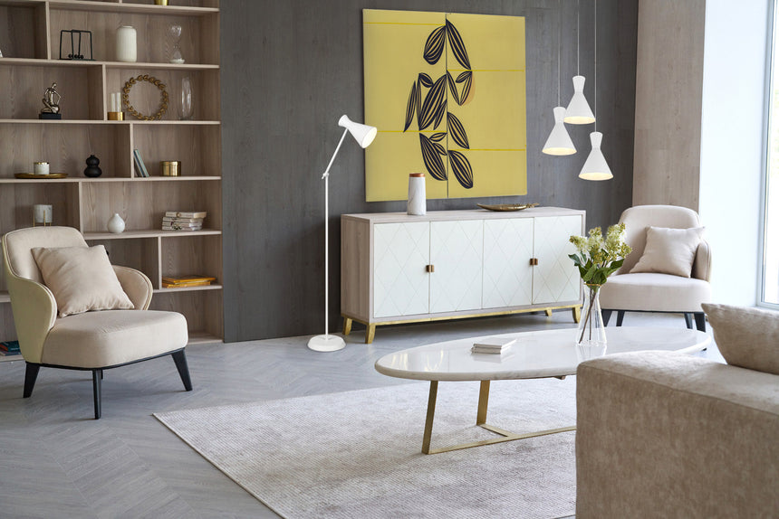 Trio Enzo Floor lamp metal mat white R40781031