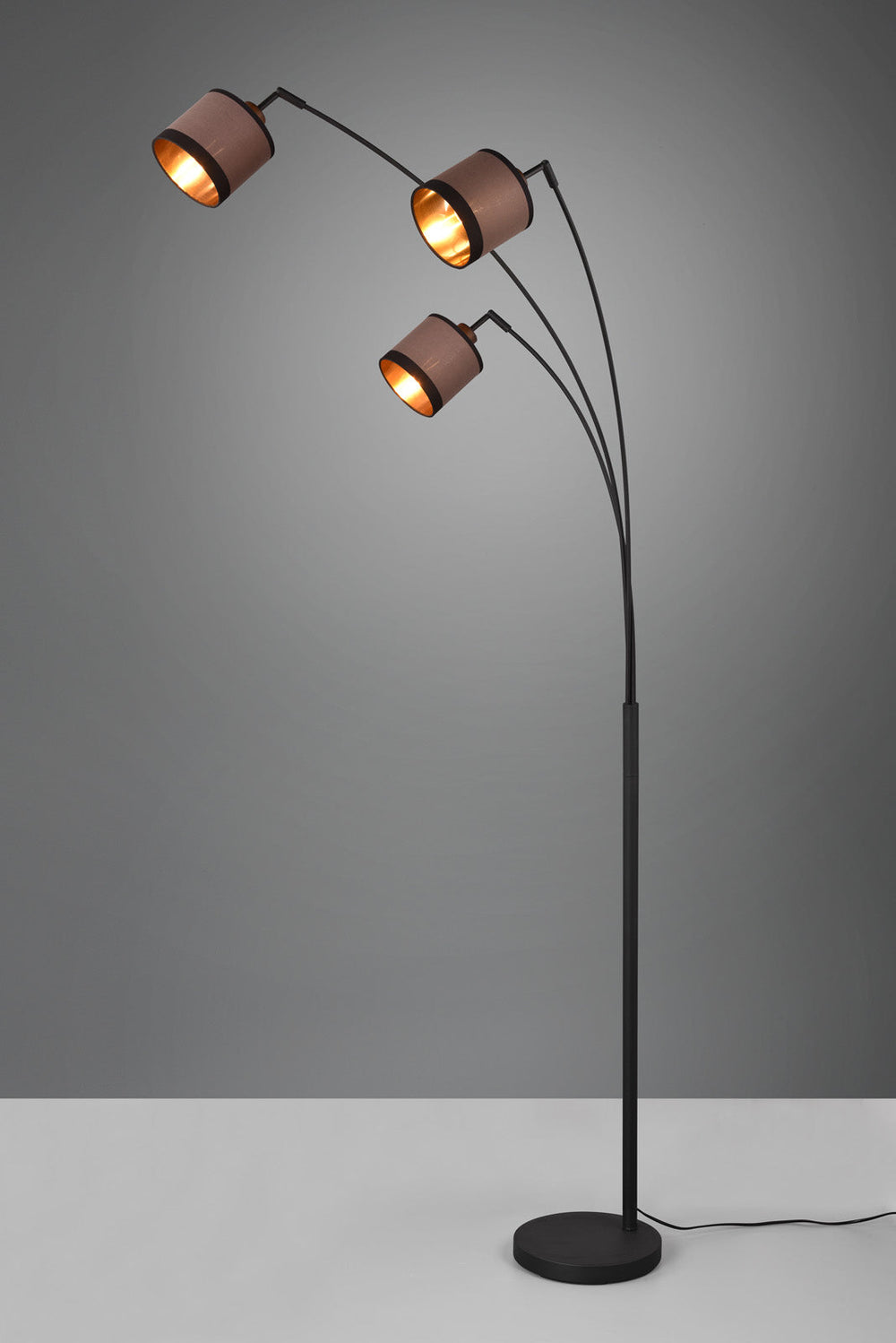 Trio Davos Black mat metal floor lamp R41553041
