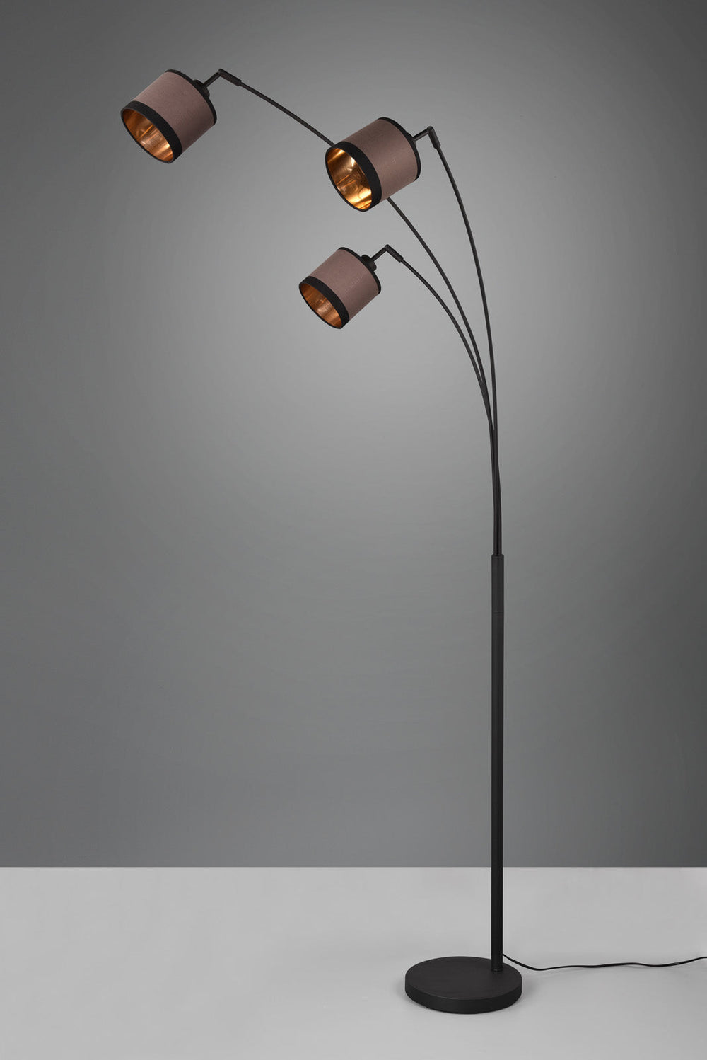 Trio Davos Black mat metal floor lamp R41553041