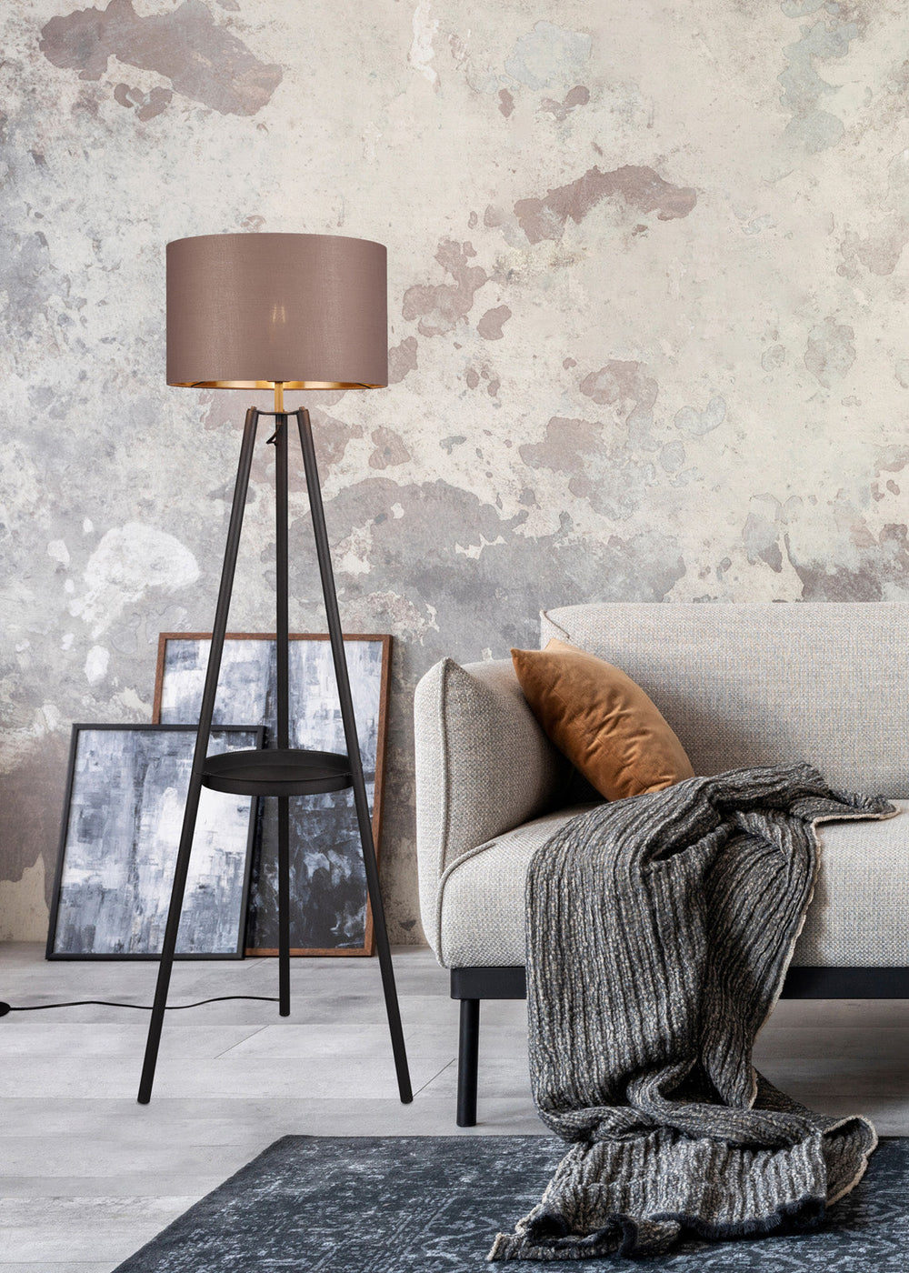 Trio Colette Black mat metal floor lamp R41561032