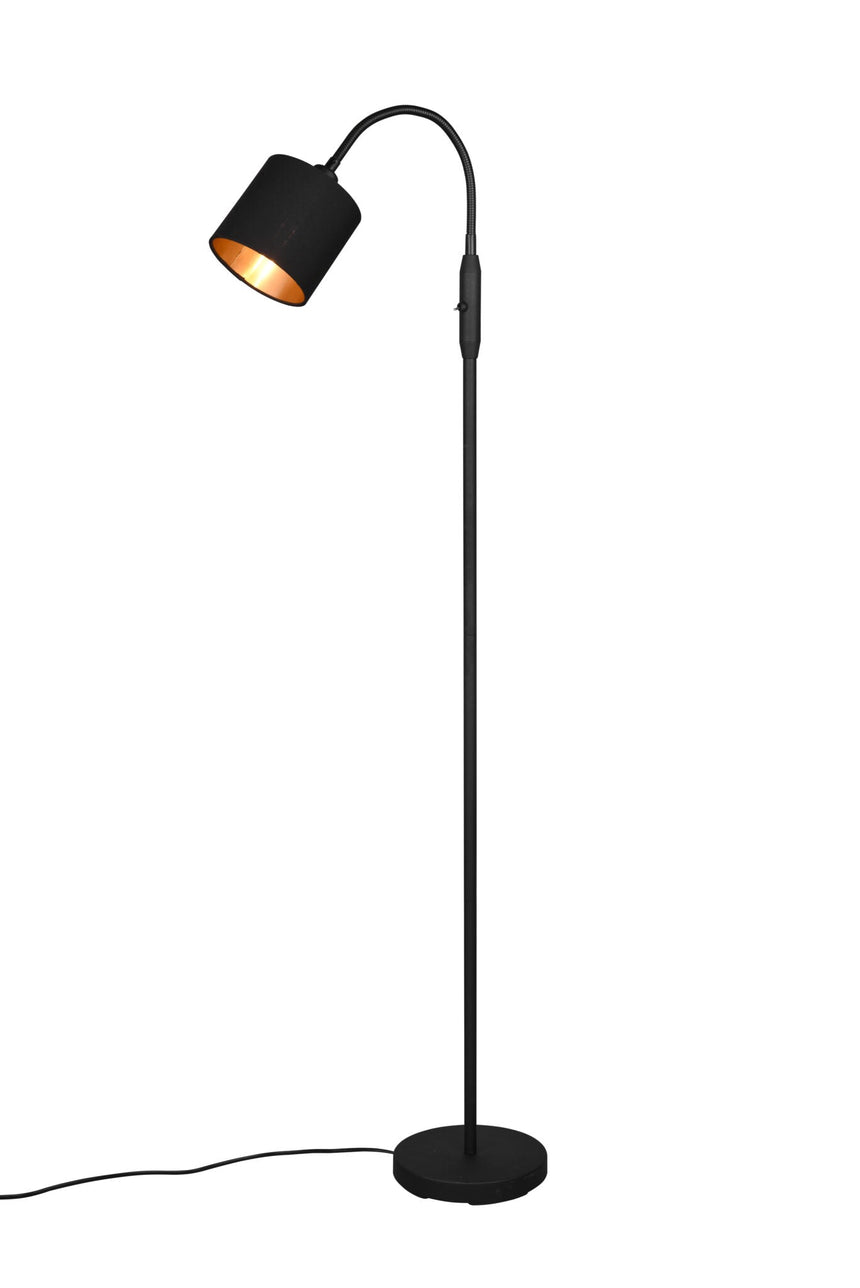 Trio Tommy Black Mat Metal Floor Lamp R46331079