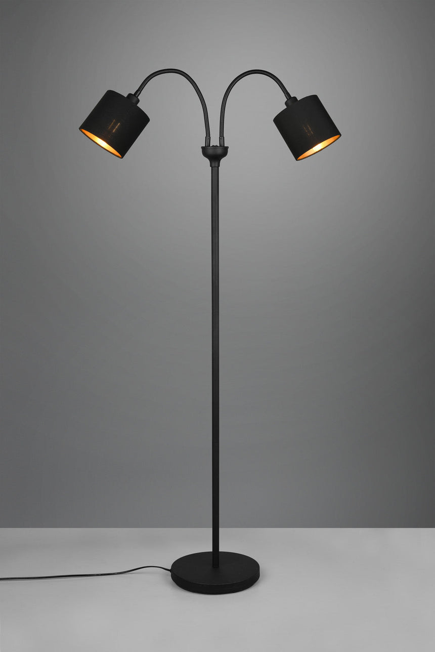Trio Tommy Black mat metal floor lamp R46332079