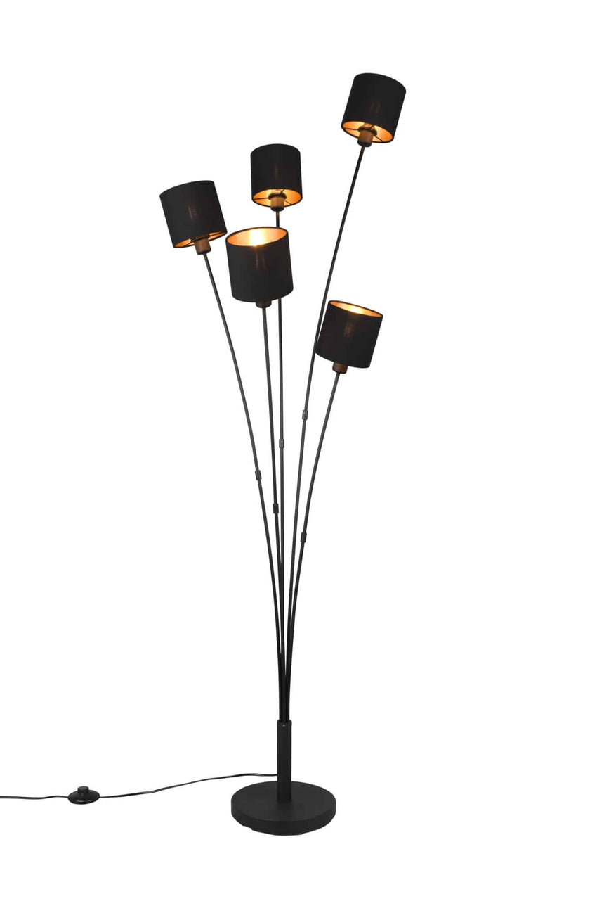 Trio Tommy Black Mat Metal Floor Lamp R46335979