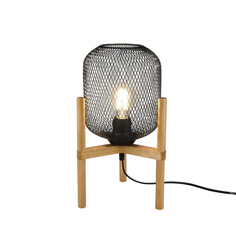 Trio Calimero Metal Table Lamp Black Mat R50561032