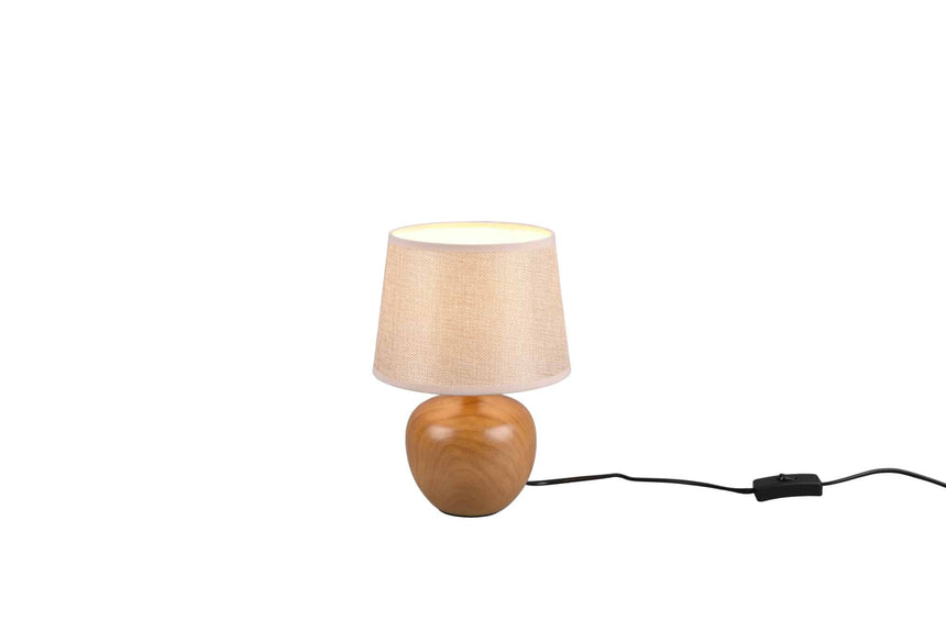 Lámpara de sobremesa Trio Luxor cerámica imitación madera R50621035