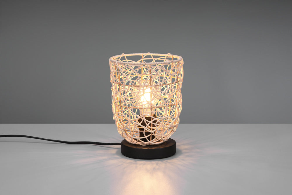 Trio Lovis Rattan mesh table lamp natural finish R51141036