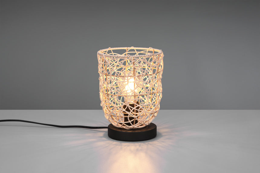 Trio Lovis Rattan mesh table lamp natural finish R51141036