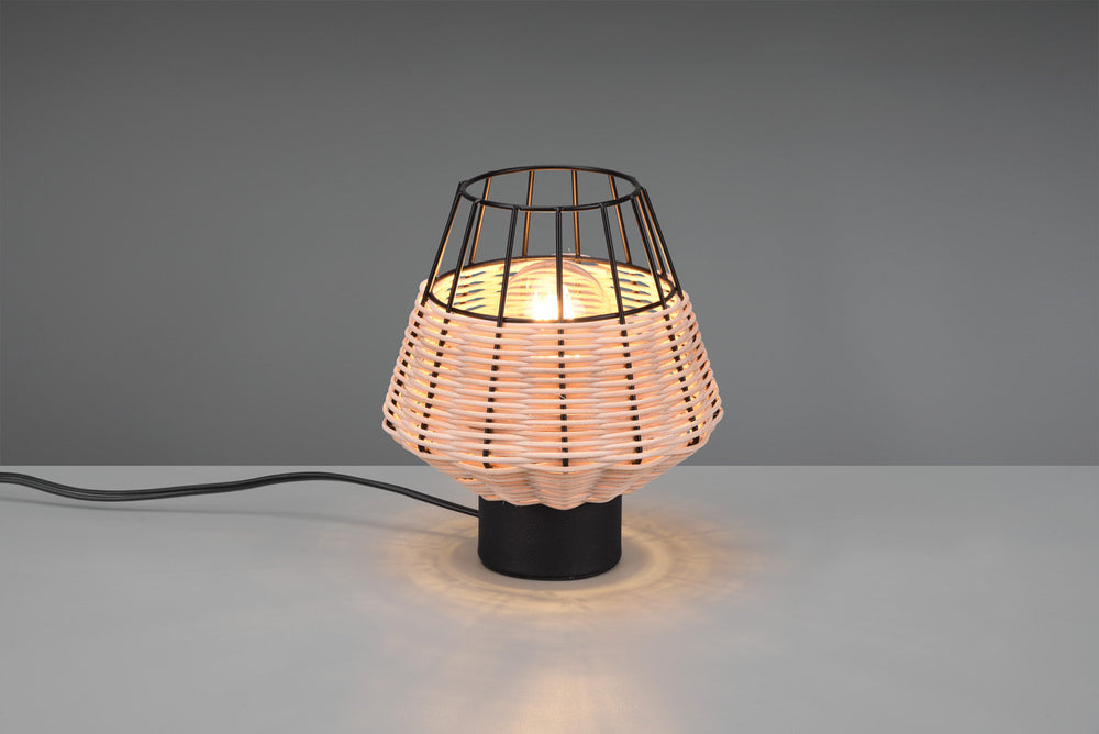 Trio Borka Rattan mesh table lamp natural finish R51261036