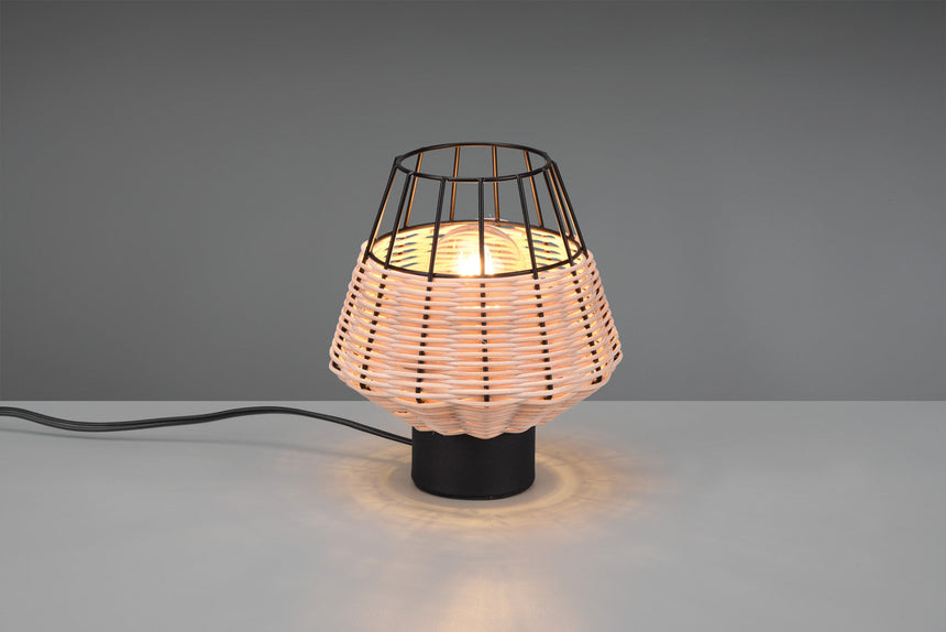 Trio Borka Rattan mesh table lamp natural finish R51261036