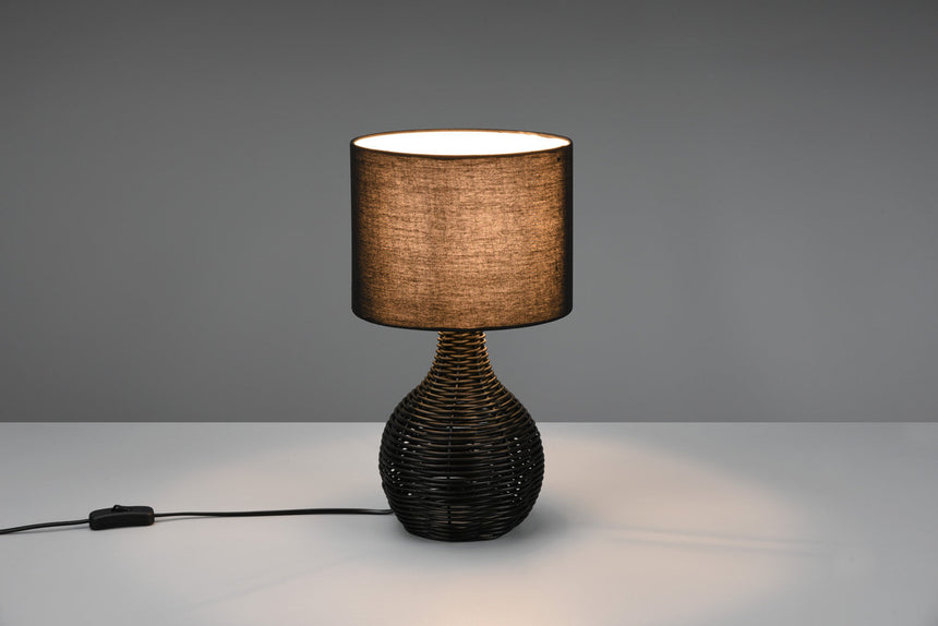 Trio Sprout Black Rattan Mesh Table Lamp R51291002