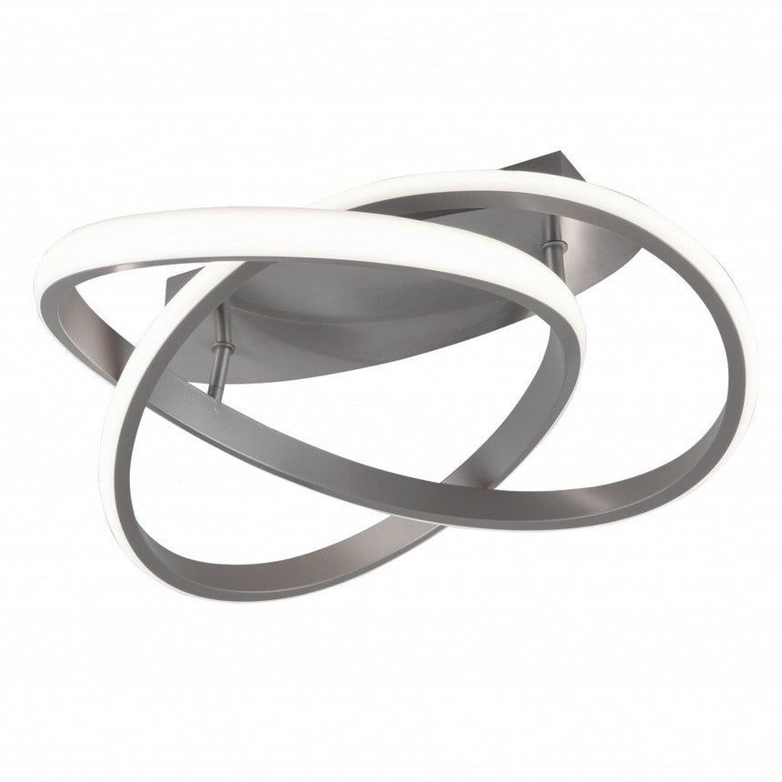 Trio Course Plafón LED de metal níquel mate R62051107