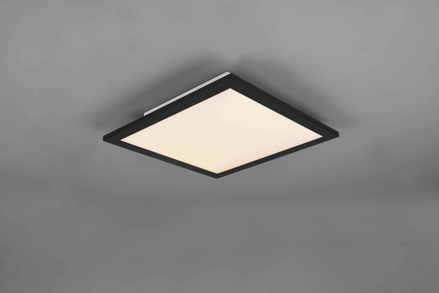 Trio Alpha LED metal ceiling lamp black mat R62323032