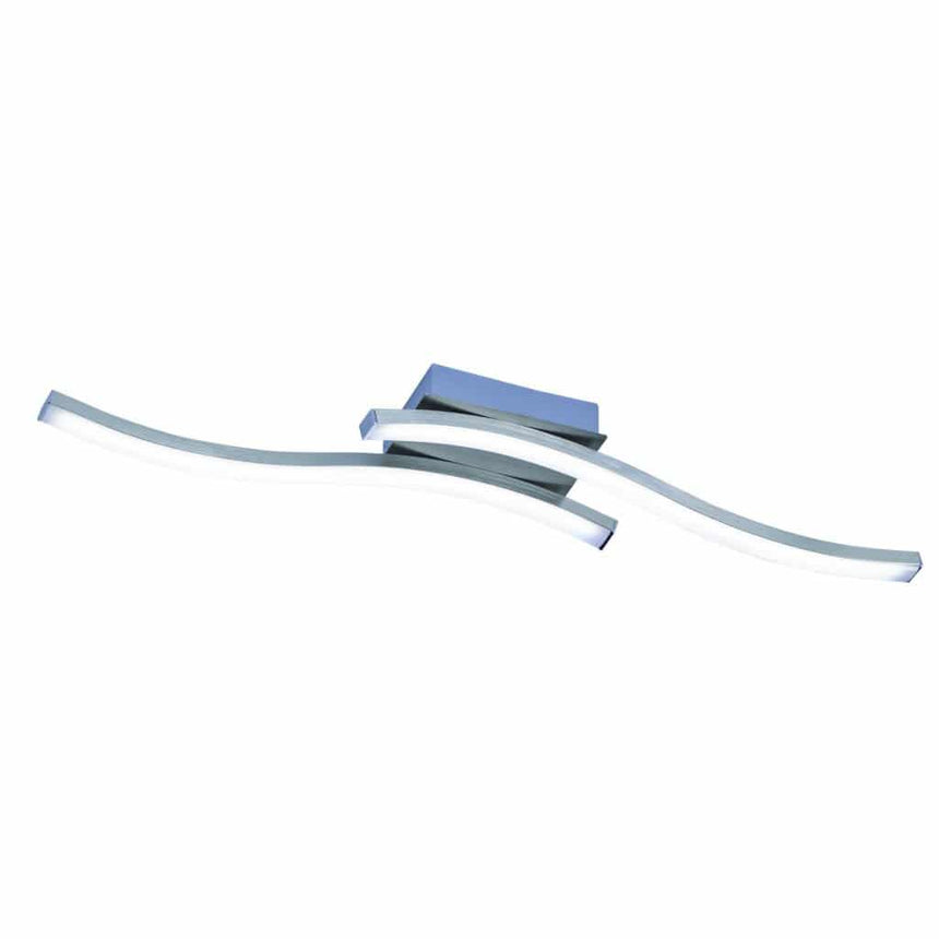 Trio Route Matt Nickel Metal LED Ceiling Light R62472107