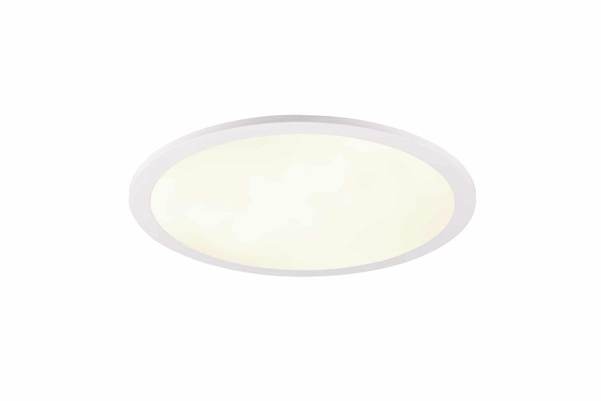 Trio Tiberius white plastic LED ceiling light R62984001