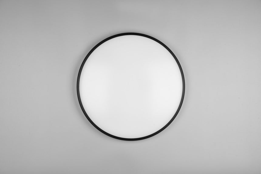 Trio Limbus LED ceiling lamp plastic black mat R67021932