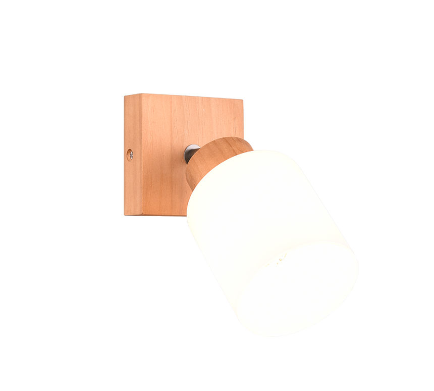 Trio Assam wall light wood and white R81111030