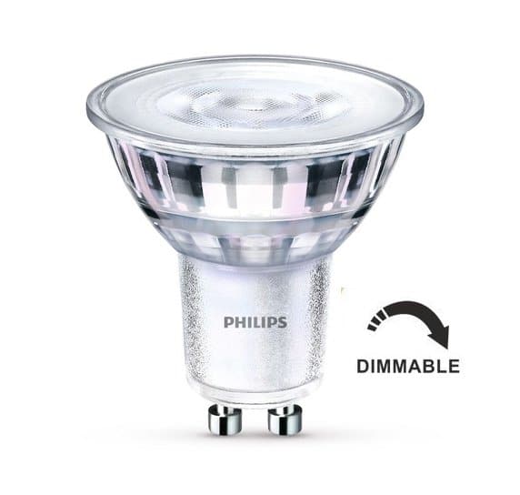 Bombilla Philips Corepro LED GU10 4W 2700K regulable dimmable 72137700