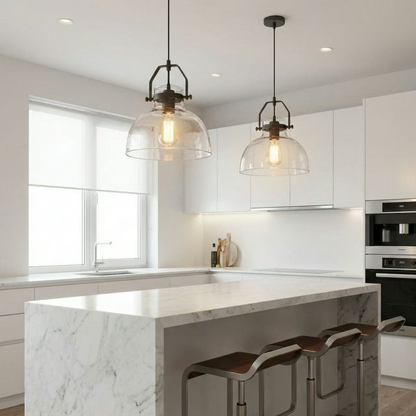 Lámparas colgantes negras para cocina