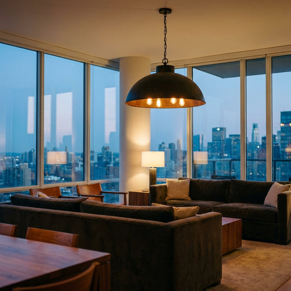 Lámparas colgantes industriales negras