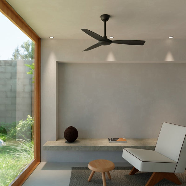 Black ceiling fans without light
