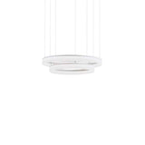 LedsC4 Lámpara de techo colgante Circ Ø600 + Ø800 LED 58 blanco cálido blanco 00-3647-BW-M3
