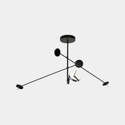 Lámpara de techo colgante LedsC4 Invisible Triplex LED negro matizado 3000K 00-5696-05-05