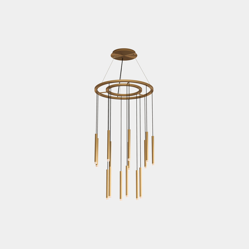 LedsC4 Lámpara de techo colgante Candle 15 luces Chandelier LED DALI Latona 00-6020-27-27