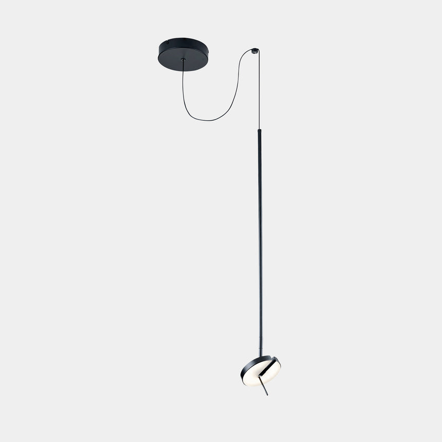 LedsC4 Lámpara de techo colgante Invisible Single Fixed LED Phase Cut negro 00-7382-05-05