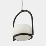 LedsC4 Coco Lámpara de techo colgante bola negro 1 luz E14 00-7984-05-M1