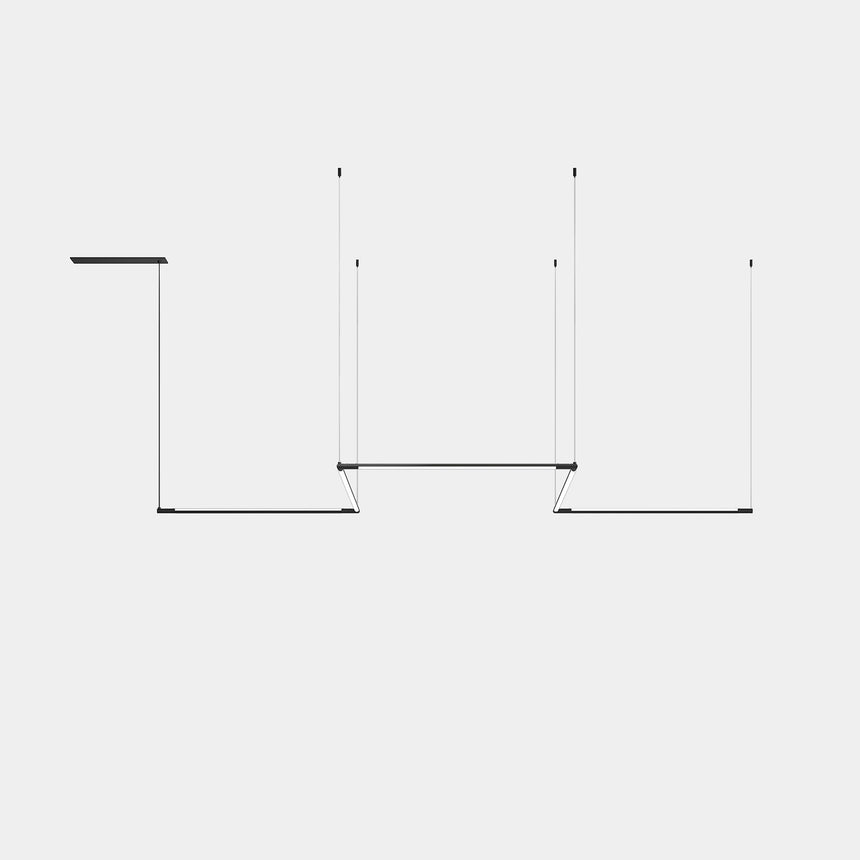 Lámpara de techo colgante LedsC4 Tubs Modular Zigzag Five Tubs of 90cm 00-8285-05-M1