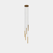 Lámpara de techo colgante LedsC4 Candle Chandelier LED 5 luces negro 2700K DALI 00-8317-60-27