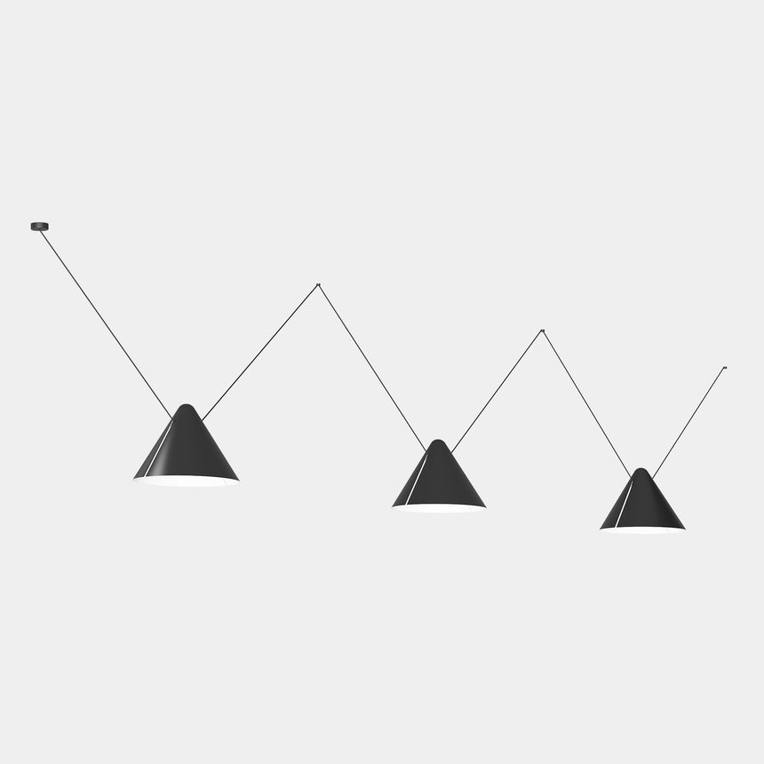 Lámpara de techo colgante LedsC4 Super Attic Conic Shape Side E27 225cm 00-8377-05-05