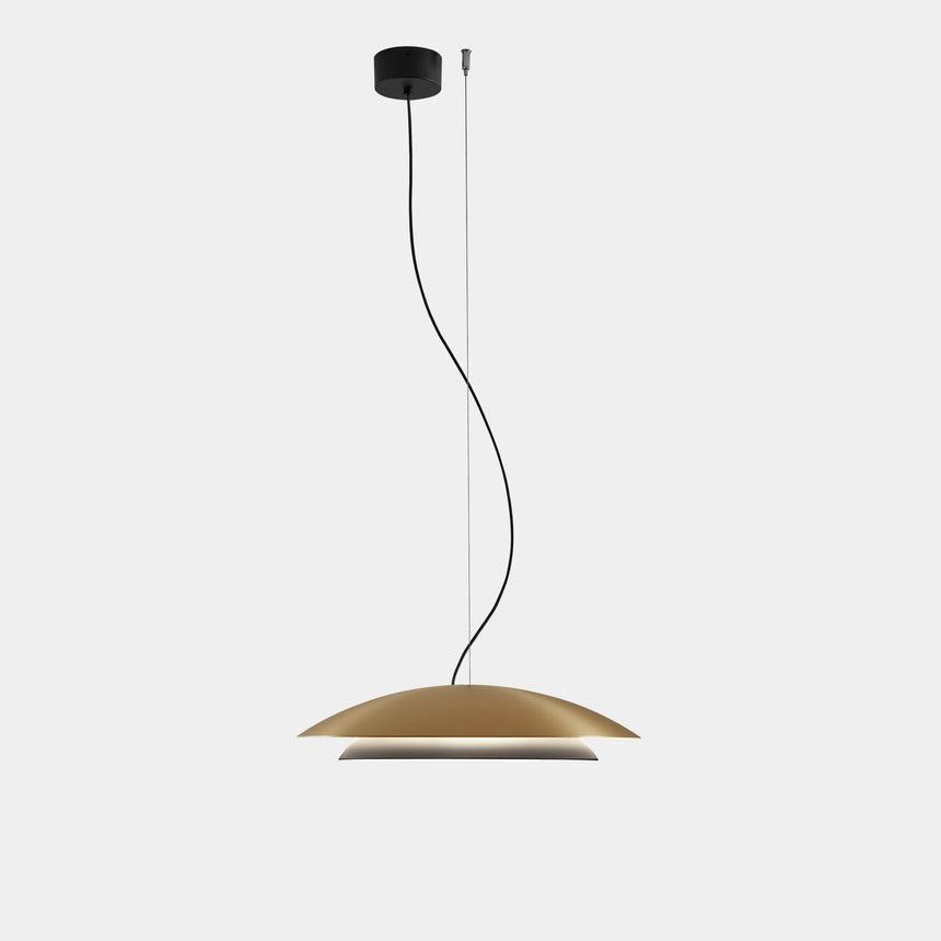 LedsC4 Lámpara de techo colgante Noway Big LED Phase Cut oro mate 00-8395-DN-05