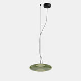 LedsC4 Lámpara de techo colgante Plat Surface LED Switch verde Phase-Cut 00-8403-05-08